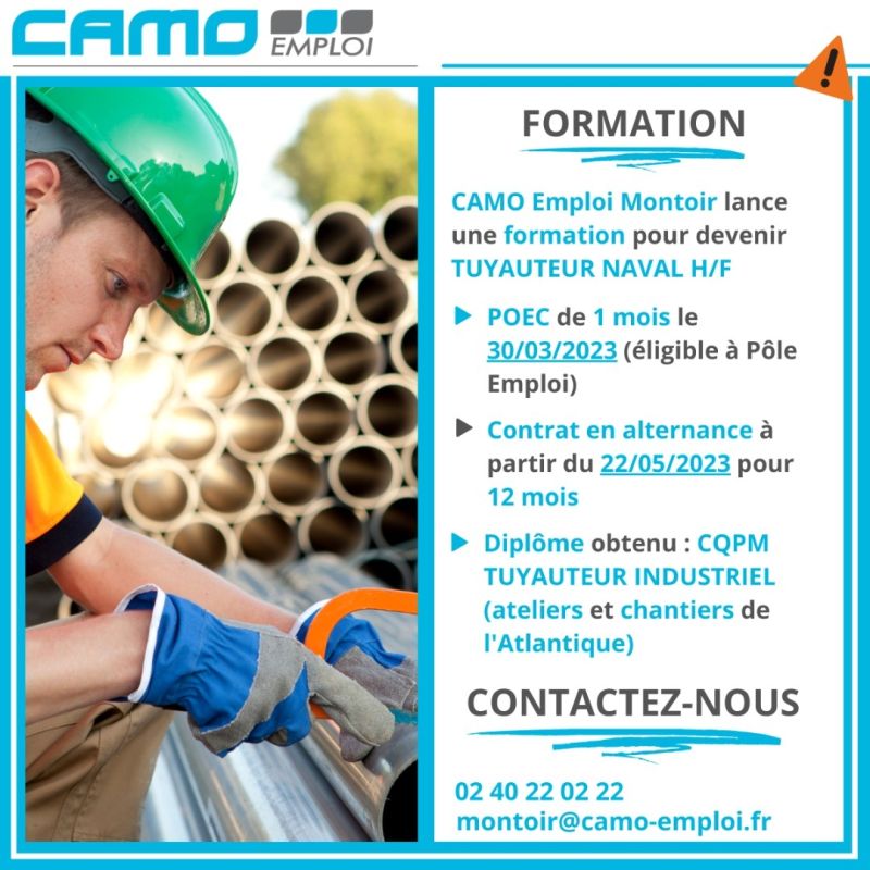 Camo Emploi Montoir-de-Bretagne on LinkedIn: #formation #alternance #emploi  #tuyauteur #camoemploi