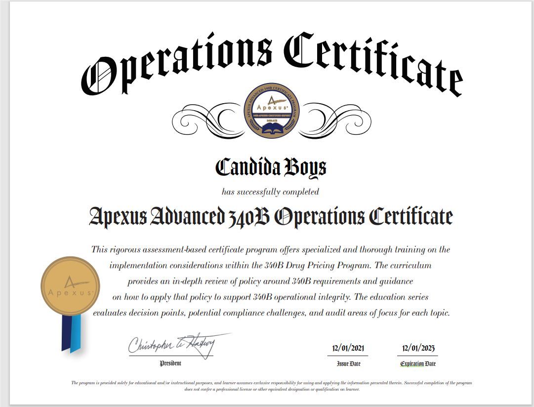 Candida Boys on LinkedIn: #apexus #340b #340bace 10 comments Candida Boys on LinkedIn: #apexus #340b #340bace 10 comments