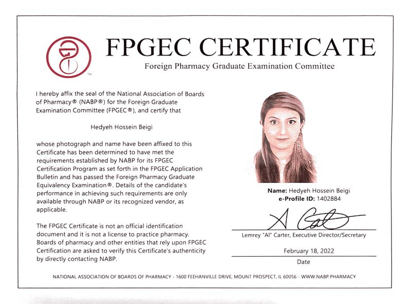 Hedyeh Hossein Beigi RPh on LinkedIn: #fpgec #nabp #pharmacy 10 comments Hedyeh Hossein Beigi RPh on LinkedIn: #fpgec #nabp #pharmacy 10 comments