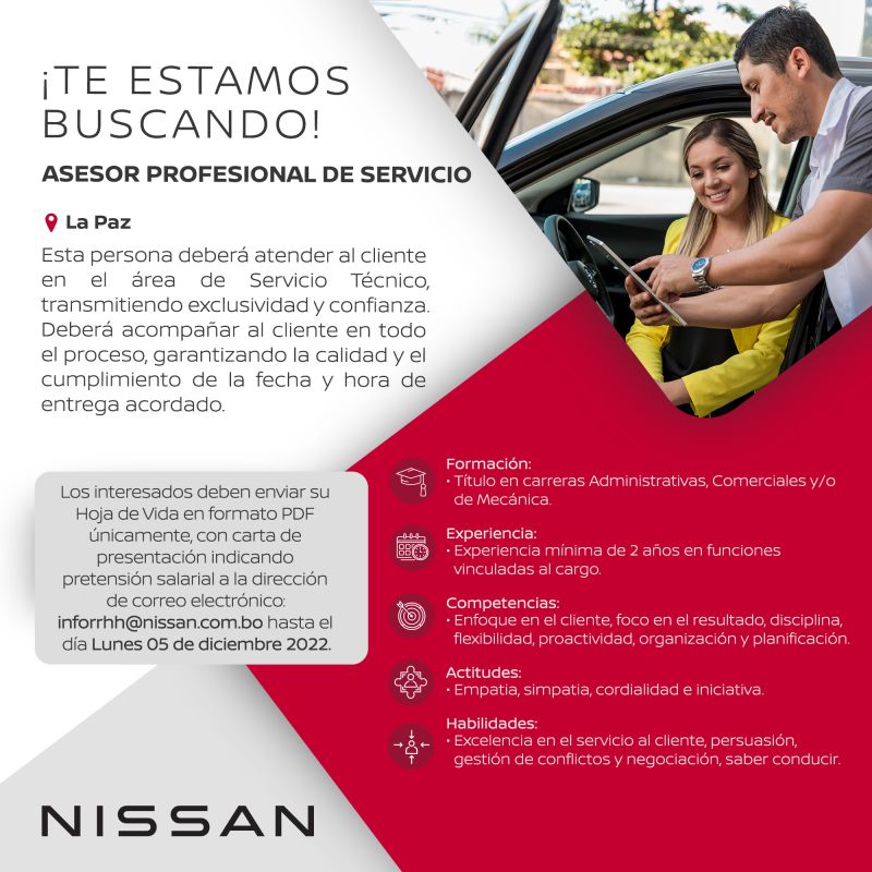  RRHH Nissan Bolivia - Recursos humanos - Nissan Bolivia | LinkedIn
