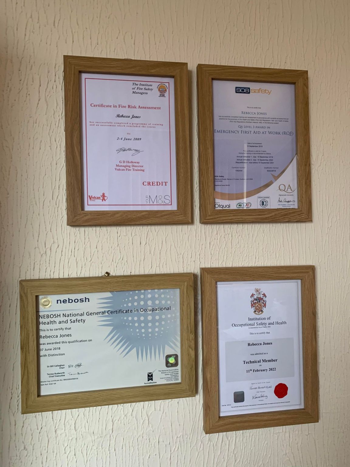 Rebecca Jones TechIOSH on LinkedIn: #certificates #nebosh #techiosh # Rebecca Jones TechIOSH on LinkedIn: #certificates #nebosh #techiosh #
