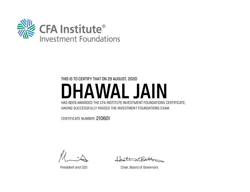 CA Dhawal jain on LinkedIn: #cfainstitute #certificate #international CA Dhawal jain on LinkedIn: #cfainstitute #certificate #international