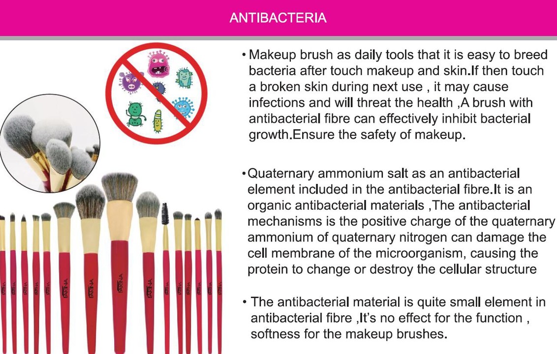 Makeup Brushe Hair Antibacterial