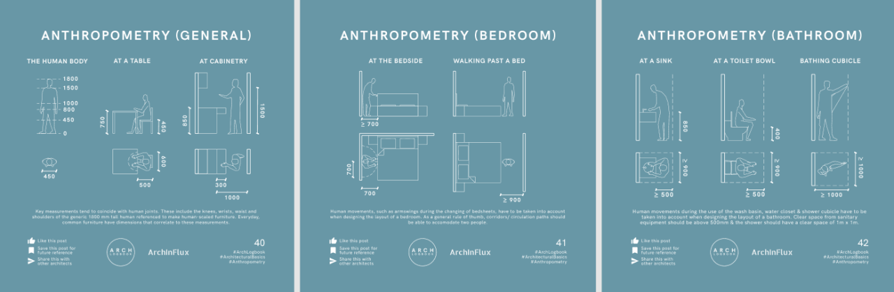 Anthropometry for Living Spaces (Infographic + Explanation)