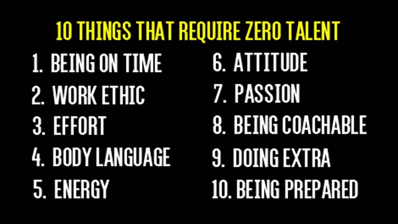 Be the Best in the World At The Things That Require No Talent