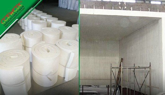 The appliczation of high temperature ceramic wool blanket in furnace 4