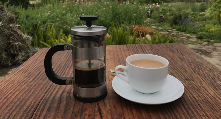 French Press + Blade Coffee Grinder = Perfect Match