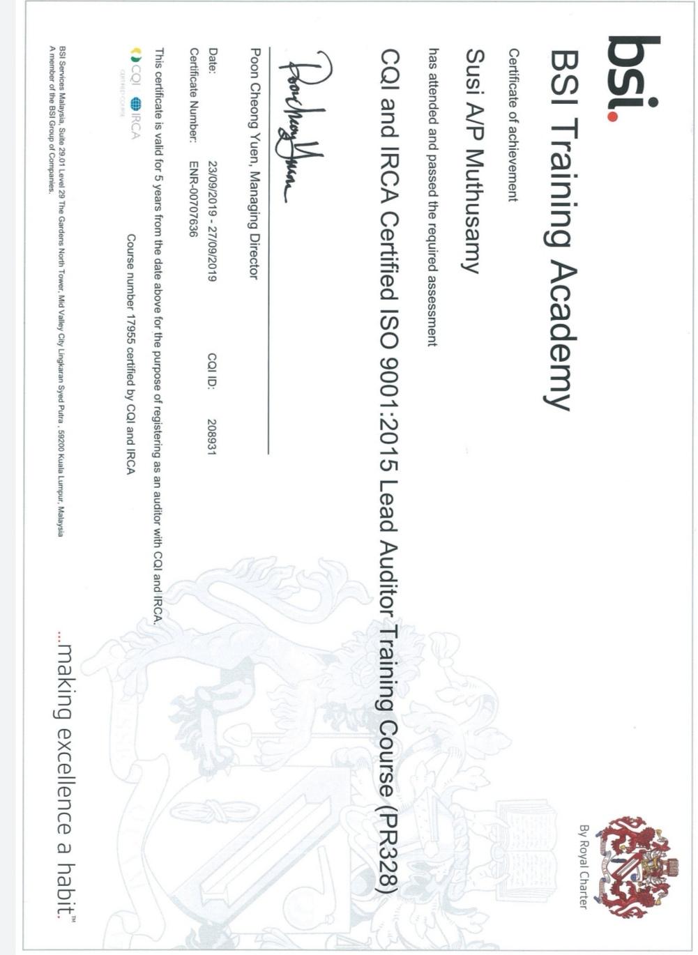 Susi Muthusamy on LinkedIn: Finally received E Certificate Thank you Susi Muthusamy on LinkedIn: Finally received E Certificate Thank you