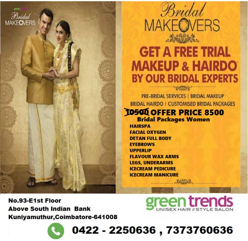 suresh kumar - Best Bridal Makeup in coimbatore - Green Trends Unisex Hair  & .. | LinkedIn
