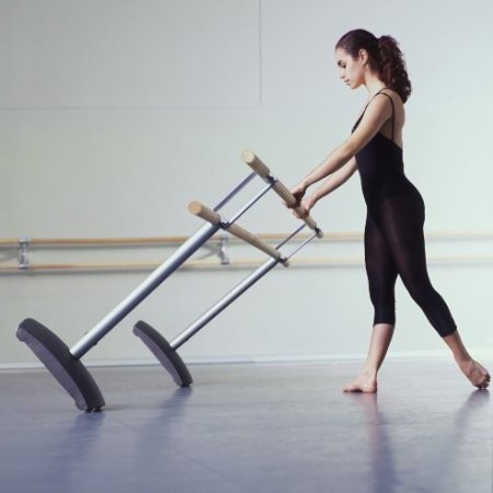 Height-adjustable floor-mounted ballet barre Isa-Fix - Dinamica Ballet