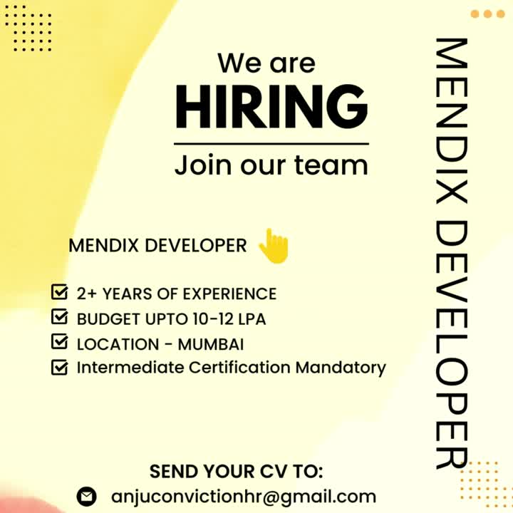 Video Conviction Hr Pvt Ltd (conviction Global) on LinkedIn: #mendix Video Conviction Hr Pvt Ltd (conviction Global) on LinkedIn: #mendix