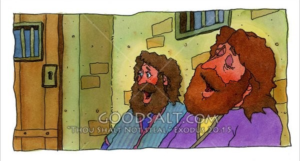 October Bible Reading: Paul and Silas In Jail. (Text taken from Acts 15 and  16)