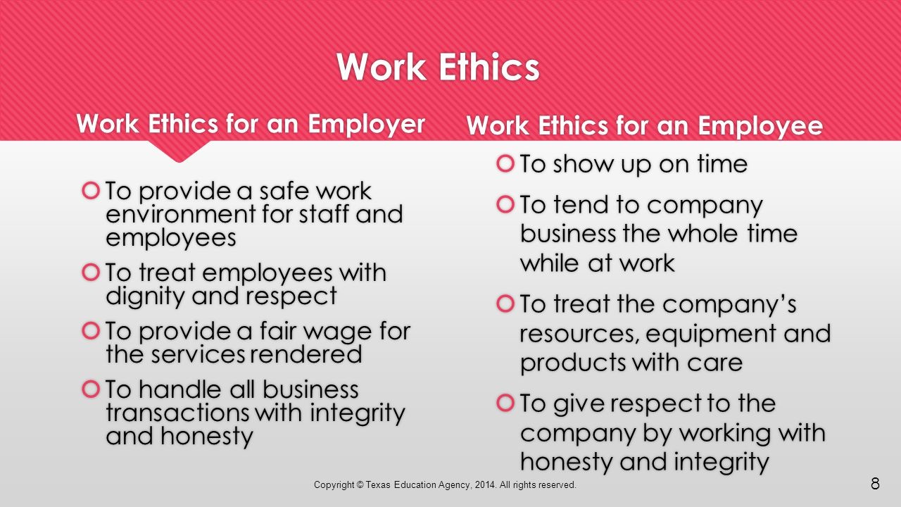 Work Ethics...