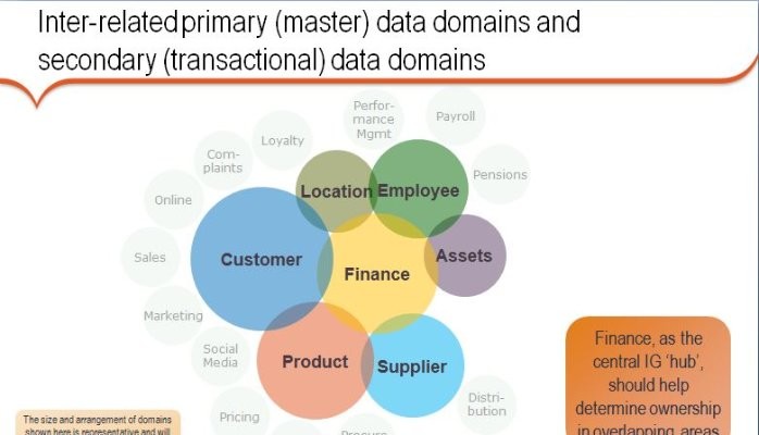 Which data domains are critical in Information Governance?