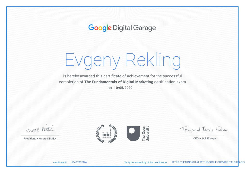 How many times can you take the Google digital marketing exam?