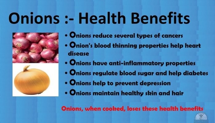Onions:- Health Benefits
