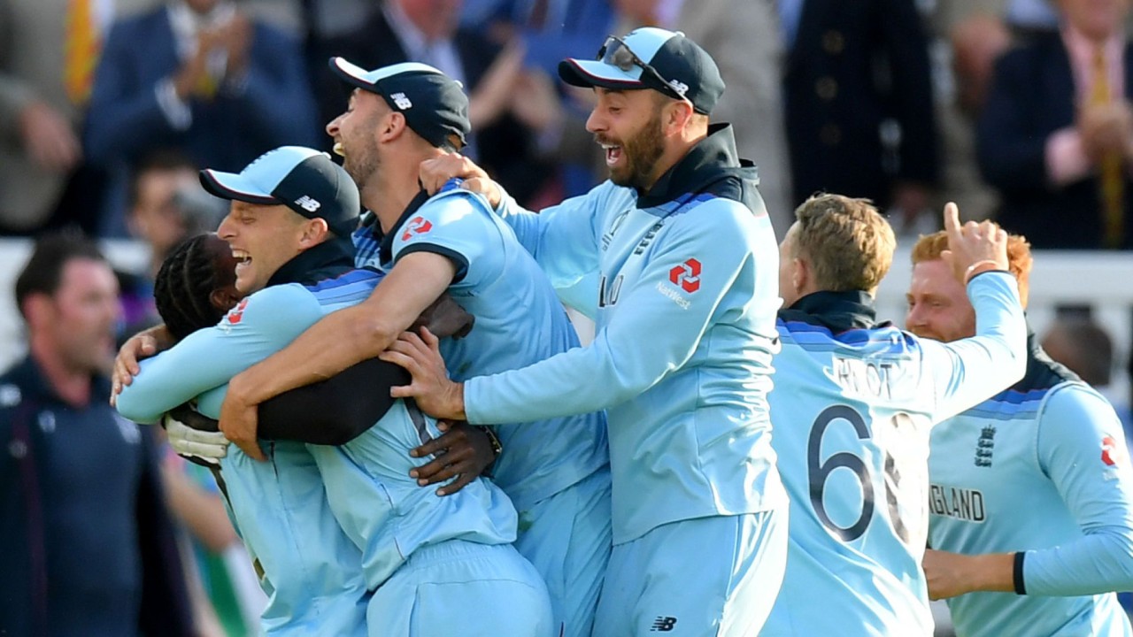 It was a nail-biting Cricket Match! England Celebrates.