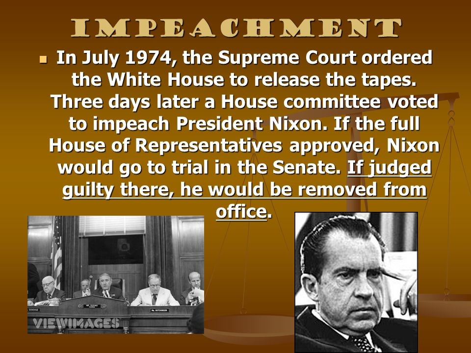 Image result for key ruling during the watergate scandal to turn over white house tapes