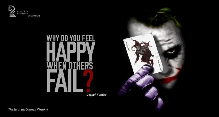 Why do you feel happy when others fail?