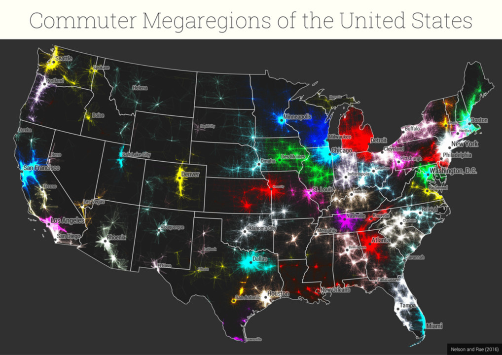 Five Maps That Reveal New Truths About America's Megaregions