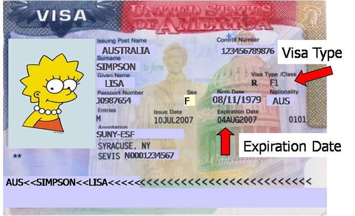 F-1 (виза). Visa expired. Esta виза в США. Types of visa. Visa type