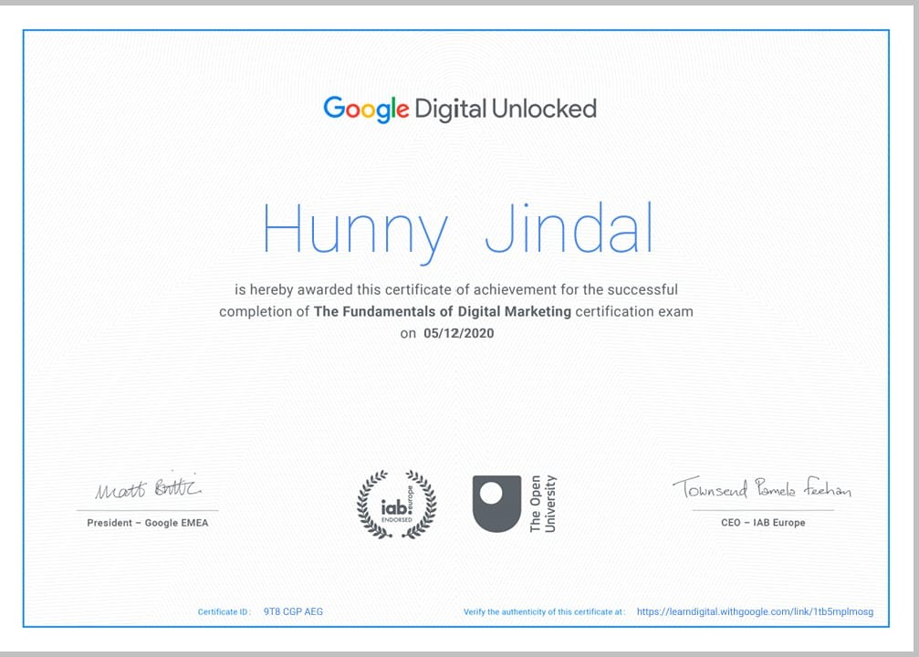 Digital Marketing Certificate Digital Marketing Certificate