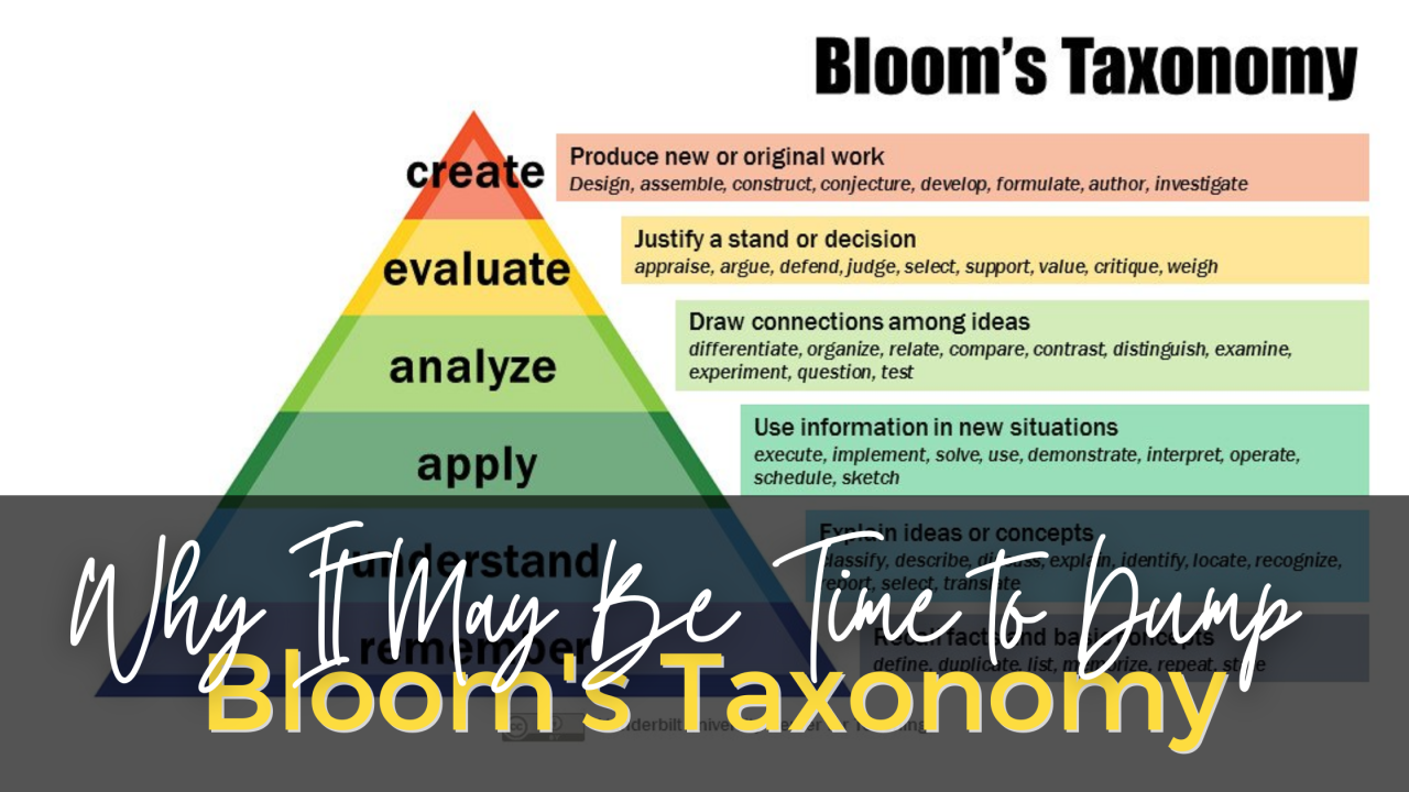 Why It May Be Time to Dump Bloom's Taxonomy