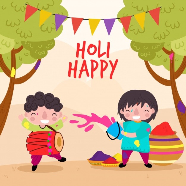 Theme Holi- Free drawing competition