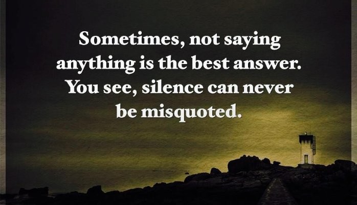 Silence Can Be an Effective Form of Communication