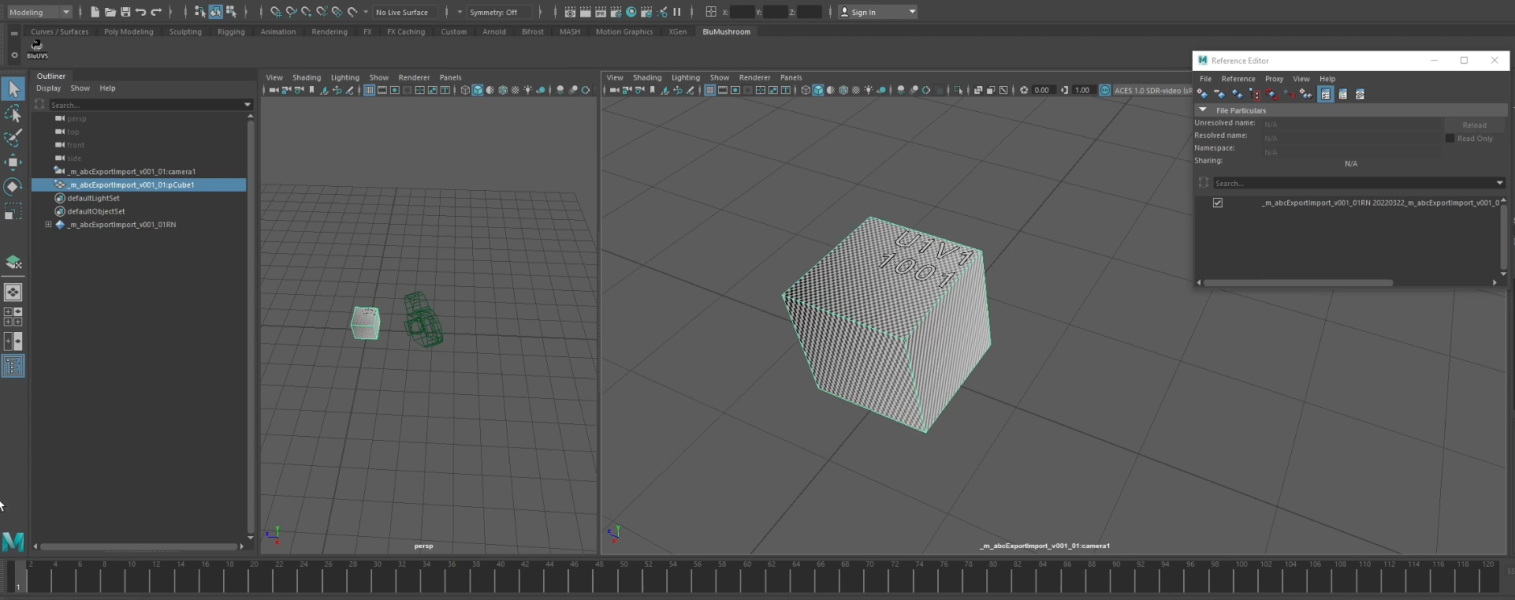 Alembic Cache Export and Import in Maya