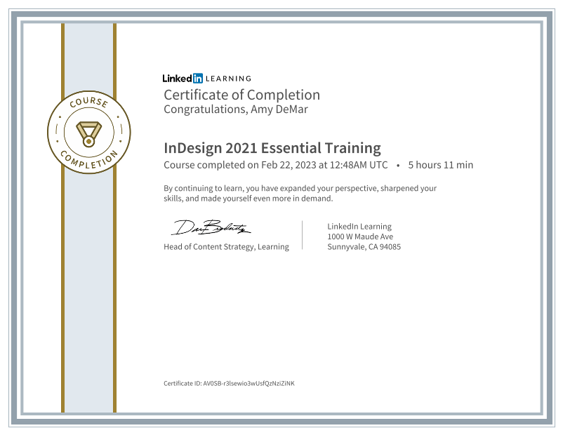 Amy DeMar on LinkedIn: Certificate of Completion Amy DeMar on LinkedIn: Certificate of Completion