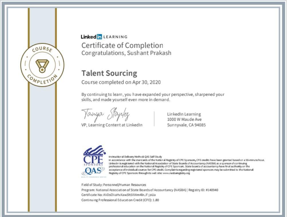 Sushant Prakash on LinkedIn: LinkedIn learning Talent sourcing Sushant Prakash on LinkedIn: LinkedIn learning Talent sourcing