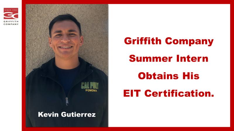 Griffith Company on LinkedIn: Griffith Summer Intern Gets His EIT Griffith Company on LinkedIn: Griffith Summer Intern Gets His EIT