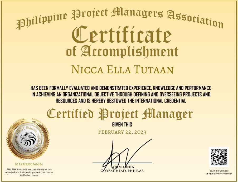 Nicca Ella Tutaan CLSSYB CPM on LinkedIn: I m happy to share that I Nicca Ella Tutaan CLSSYB CPM on LinkedIn: I m happy to share that I