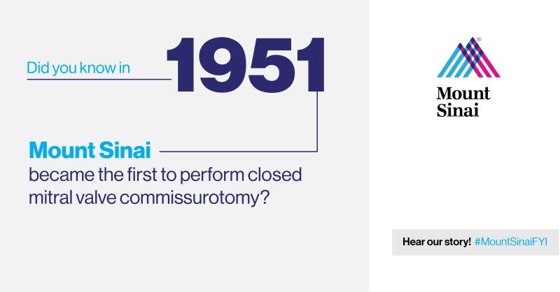 Mount Sinai Health System on LinkedIn: Hear our story! #DidYouKnow # ...