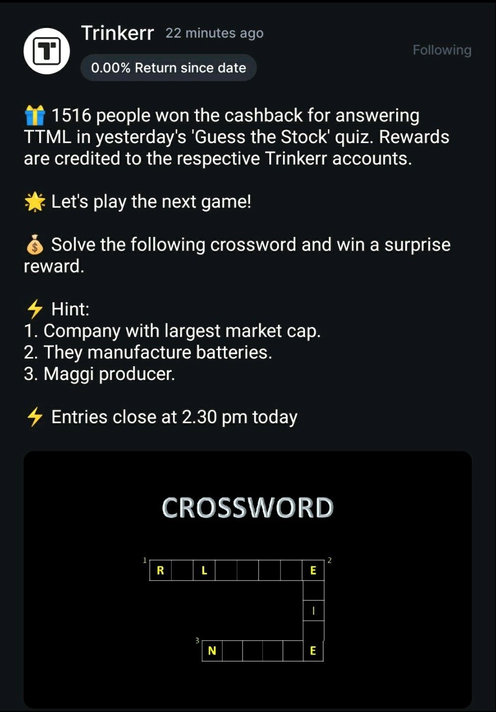 Srini Sharma on LinkedIn: Stock Crossword = gt https://lnkd in/gH6byHNp Srini Sharma on LinkedIn: Stock Crossword = gt https://lnkd in/gH6byHNp