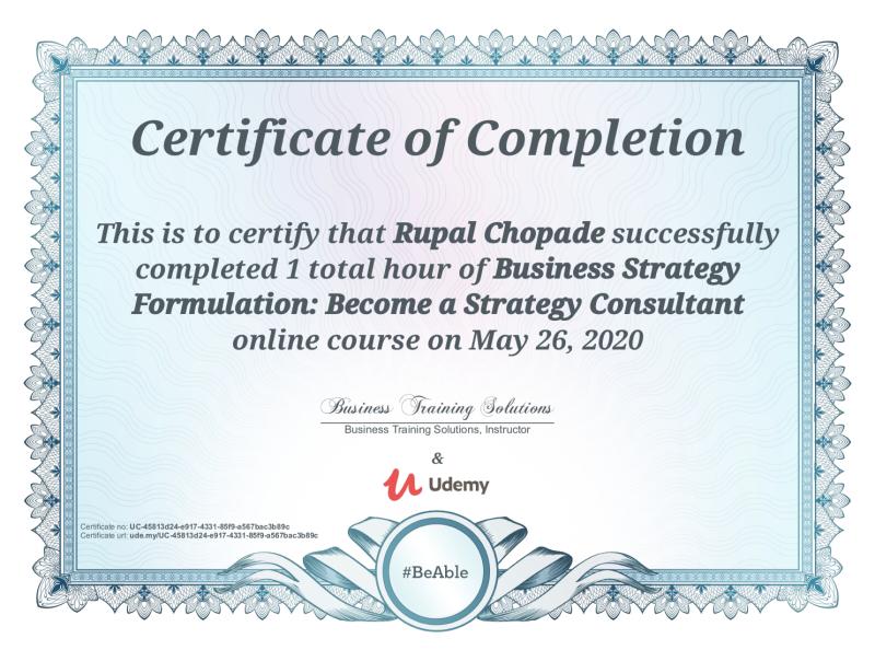 Rupal Chopade on LinkedIn: Successful Completion of the Certification Rupal Chopade on LinkedIn: Successful Completion of the Certification
