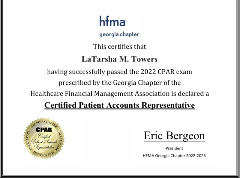 Dr LaTarsha Towers CPAR CPB on LinkedIn: #moretocome # Dr LaTarsha Towers CPAR CPB on LinkedIn: #moretocome #