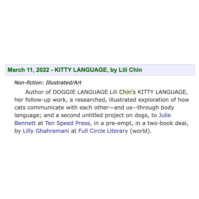 Kitty Language by Lili Chin: 9781984861986 | : Books