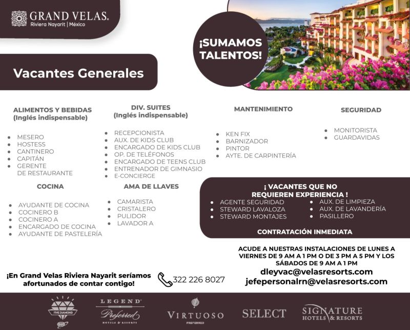 Ennegrecer Letrista Oswald Grand Velas Riviera Nayarit - Nuevo Vallarta, Nayarit, México | Perfil  profesional | LinkedIn
