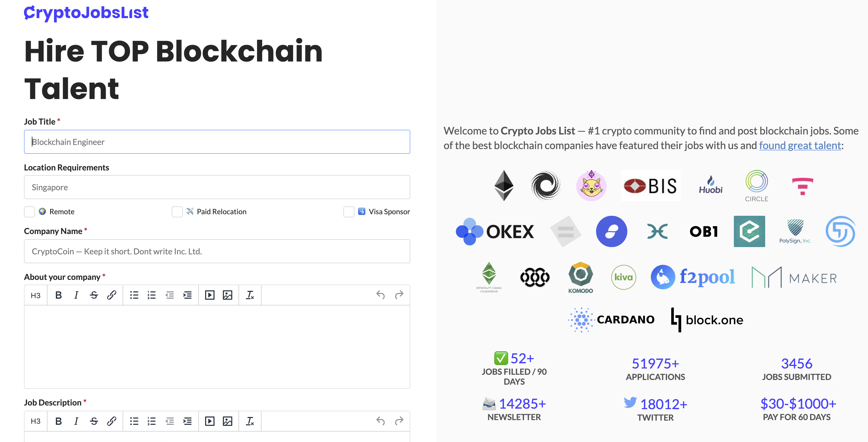 crypto jobs list 10€ bitcoin kaufen