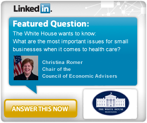 White House CEA Chair Christina Romer asks question on LinkedIn