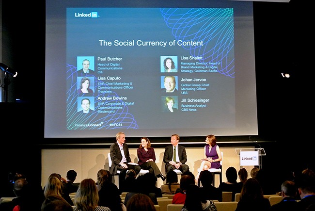 The Social Currency of Content Panel at LinkedIn FinanceConnect:14