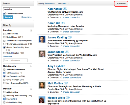 LinkedIn People Search after Faceted Search