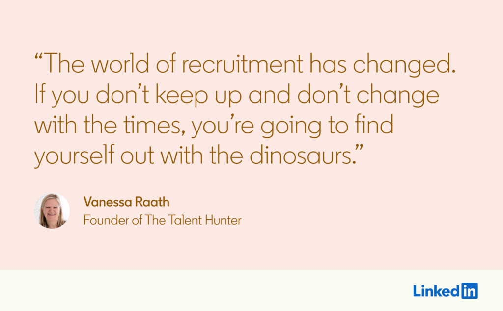 Quote from Vanessa Raath, founder of The Talent Hunter