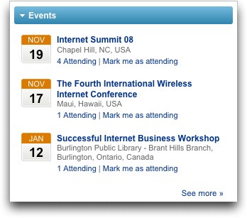 LinkedIn Events - Homepage