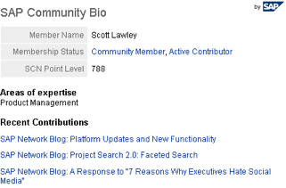 Scott Lawley post - SAP Community Bio Image