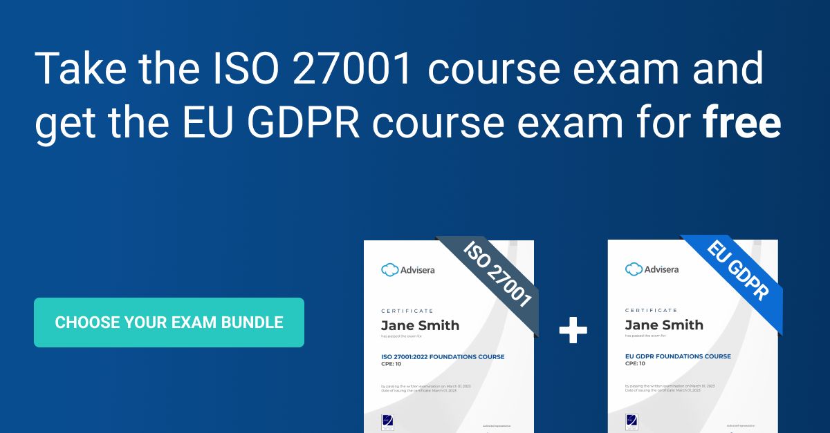 Advisera Expert Solutions Ltd on LinkedIn: ISO 27001 EU GDPR course Advisera Expert Solutions Ltd on LinkedIn: ISO 27001 EU GDPR course