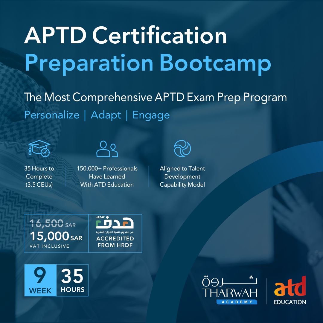 Tharwah on LinkedIn: APTD Certification Tharwah Saudi Arabia Tharwah on LinkedIn: APTD Certification Tharwah Saudi Arabia