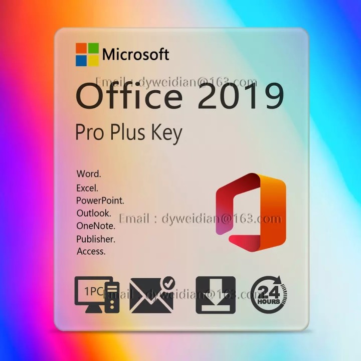 Office 2019 Pro Plus Bind Key Global Online Activation Digital License Send  By Email Instant Delivery 1 User